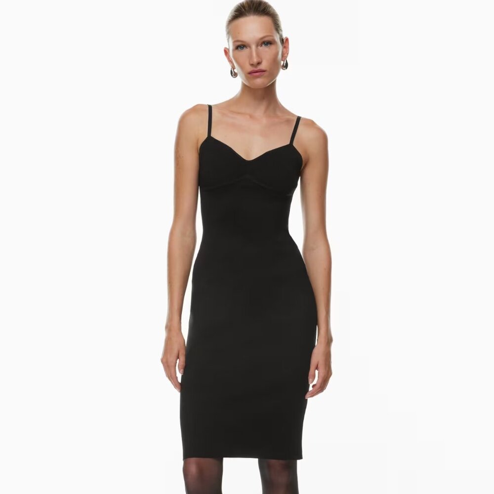 BABATON Lariat Dress Sweetheart Sweater Midi Sculpt Knit Bodycon Medium Aritzia